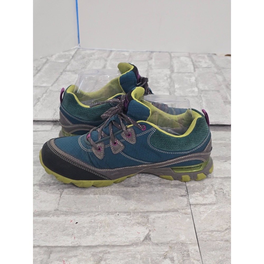 Ahnu Sugarpine Shoes Women's Size 8 Trail Hiking Teal Lime Green Vibram